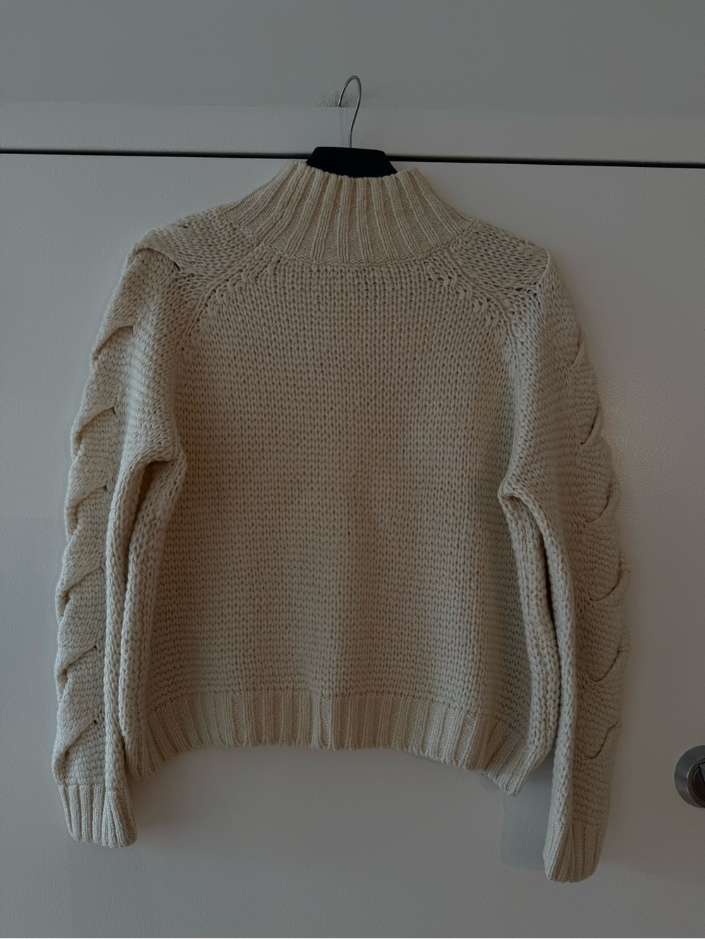 IRO Cream Cable-Detail High-Neck Sweater - Women